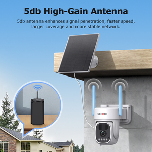 ハローWiFi 2.4GHz 5GHz ソーラーWiFiキット エクステンダー ホームハブ + 2チャンネルWiFiソーラーPTZカメラ 500メートル屋外WiFiソーラーカメラキット - Product Image 4
