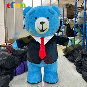 Efun Moq 1 PC Tùy Chỉnh Màu Xanh Gấu Bông Linh Vật Trang Phục Dành Cho Người Lớn Ăn Mặc Kid Sinh Nhật Quảng Cáo Nhảy Múa Trang Phục Cưới Để Bán - Product Image 1