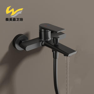 Ensemble de pomme de douche murale portable gris anthracite, exclusif transfrontalier, avec barre de levage pour baignoire pressurisée, quincaillerie de salle de bain simple - Product Image 1