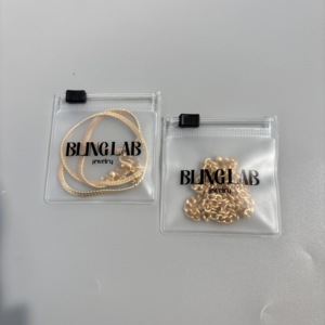 Custom Mini gioielli Packaging sacchetti di plastica PVC trasparente/smerigliato sacchetto di gioielli in vinile piccola borsa con cerniera con Logo - Product Image 3