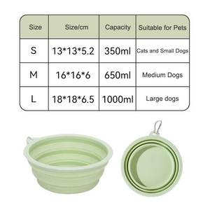 Bol <span class=keywords><strong>pour</strong></span> animaux de compagnie Spot Macaron, écologique, portable, pliable, <span class=keywords><strong>pour</strong></span> l'eau et la <span class=keywords><strong>nourriture</strong></span> en extérieur, <span class=keywords><strong>pour</strong></span> chiens et chats - Product Image 4