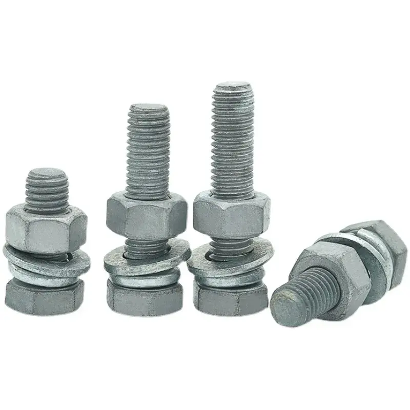 Hot sale hot dip galvanized bolts 12.9 HDG Hot Dip Galvanized Hex Head Bolt for industry