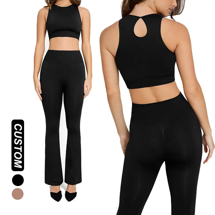 Hexin 2023, moldeador de cuerpo con logotipo personalizado para mujer, ropa moldeadora sin costuras, conjunto de yoga, mono sin costuras