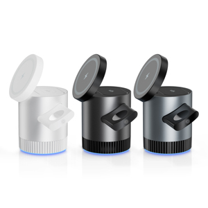 Mới Nâng Cấp 15W Hợp Kim Nhôm 3 Trong 1 Sạc Từ Tính 360 Đa Chức Năng Có Thể Gập Lại Không Dây Sạc Cube Có Thể Thu Vào Đồng Hồ - Product Image 6