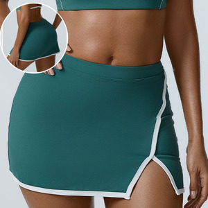 2025 Summer Hot Selling Women's Sexy S-XL Nylon/Spandex Tennis Skirt Breathable Quick Dry Seamless for Fitness Workout