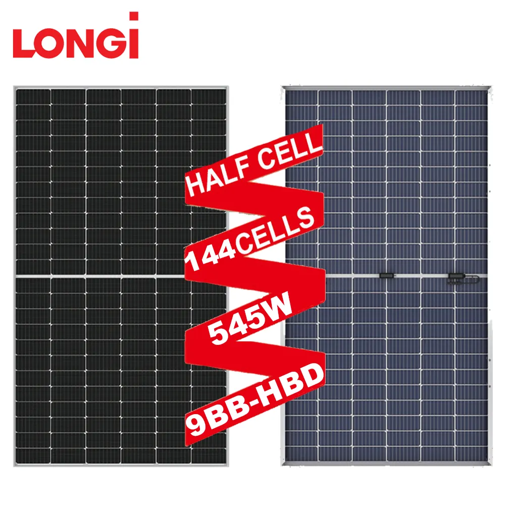 The Best Selling Longi Solar Panel Monocrystalline 525W 530W 540W 545W Half Cell Sun Power Solar Panel