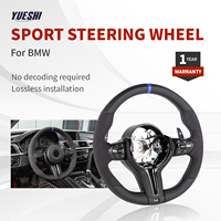 Volant sport en daim pour BMW E90-E93/E70-E71/E12/E53/E89/E84/E81/E87/E82/E88 Cuir de haute qualité LCI
