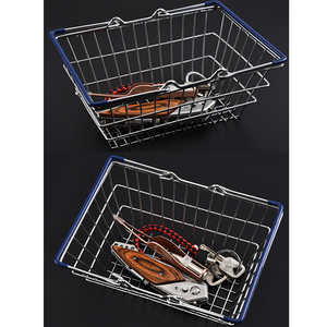 Cesta de Compras Multifuncional para <span class=keywords><strong>Farmacia</strong></span> y Supermercado con Asa, Cesta de Almacenamiento de Metal Personalizada, Cesta de Malla Metálica - Product Image 6