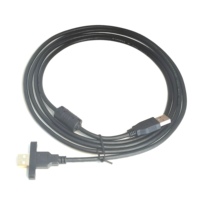 Kabel Ekstensi USB 2.0 Tipe A Male ke Female dengan Lubang Pemasangan Panel Mur M3, Kabel Data Printer