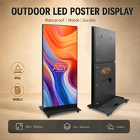 Afficheur LED Totem Extérieur P2.5 Pliable, Signalisation Numérique 5000 Nits, Contrôle WiFi USB pour Restaurants Drive-Thru et Services Rapides