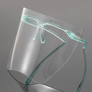 <b>Protective</b> Face <b>Shield</b> With Eyeglass Frame Transparent Anti Fog Visor For Splash Protection And Wind Sand Defense - Product Image 3