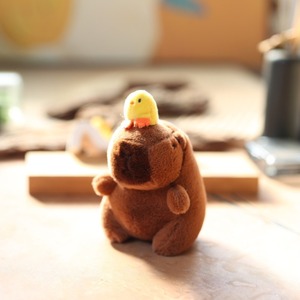 Kawaii 15cm Stock Cute Plush Capybara Custom <strong>Bear</strong> Toy with Claw Machine Hamburg Bee Dinosaur Frog Design - Product Image 3
