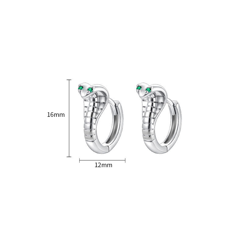 Orecchini A Cerchio Con Squame Di Drago - Acciaio Inox, 2 Pezzi, Unisex, Vintage - Foto 5