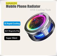 Ventilateur de refroidissement mobile Sarafox B7 AI à contrôle de température pour le gaming, refroidisseur rapide, ventilateur RGB, refroidissement magnétique