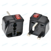 Adaptateur de prise universel vers prise britannique, multiprise avec interrupteur principal LED Wonpro WSA-7
