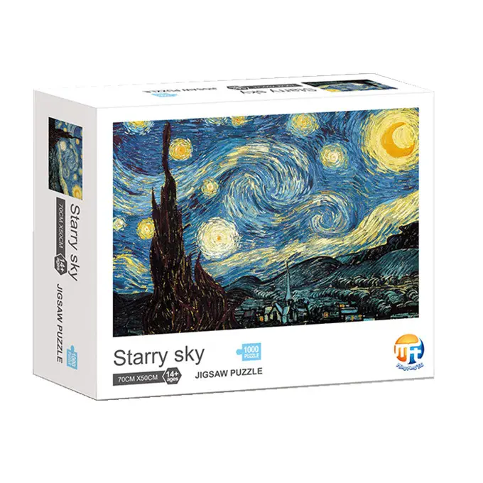 Van Gogh Oil Painting Starry Sky Puzzle For Adult 1000 Pieces Paper Jigsaw Puzzle-Starry Sky