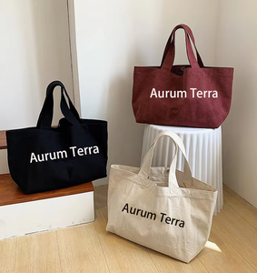 Sac de shopping en coton personnalisé à motif rétro américain populaire - Product Image 4