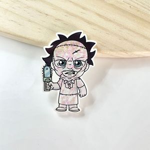 Broche <span class=keywords><strong>de</strong></span> payaso <span class=keywords><strong>de</strong></span> la serie Halloween DIY <span class=keywords><strong>de</strong></span> acrílico con efecto <span class=keywords><strong>de</strong></span> arena movediza, accesorios <span class=keywords><strong>de</strong></span> botón <span class=keywords><strong>de</strong></span> fácil sujeción para zapatos, flores y bolsos GA0020 Nuevo - Product Image 4