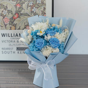 Yunnan flores secas peonía y <span class=keywords><strong>tallo</strong></span> rosas en soporte para boda flor preservada - Product Image 4