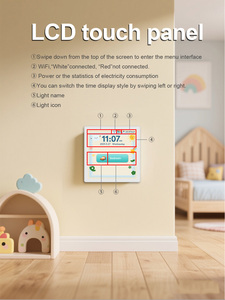 Tuya wifi nhà thông minh tự động hóa toàn màn hình thông minh ánh sáng Tường chuyển đổi 1/2/3/4 gang điều khiển bằng giọng nói bằng Google Alexa điều khiển từ xa - Product Image 6