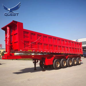 รถพ่วงบรรทุก Tipper ท้ายรถพ่วงสำหรับขายแอฟริกา80ตัน5เพลาเควสรถเหล็ก13T 14T 16T 18T BPW FUWA <span class=keywords><strong>QUEST</strong></span> - Product Image 6