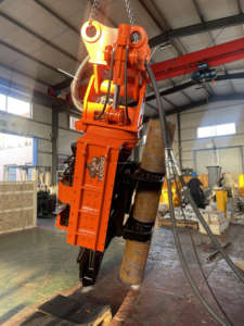 Kompak Side Grip <span class=keywords><strong>Pile</strong></span> <span class=keywords><strong>Driver</strong></span> untuk Konstruksi Perkotaan, palu bergetar untuk 12m tumpukan - Product Image 6