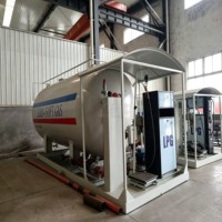 Estación móvil de llenado de cilindros de GLP de 5 toneladas y 10000 litros, montada sobre plataforma, mini planta móvil de llenado de GLP.