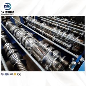 Automatische doppels chichtige Trapez ziegel Rollen form maschine Farbige Stahldach ziegel herstellung Maschinen produktion - Product Image 3