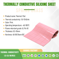 Almohadilla Térmica Premium de Silicona, Material de Interfaz Térmica, Lámina de Relleno para Disipador de Calor, CPU, GPU, PCB y Electrónica Industrial