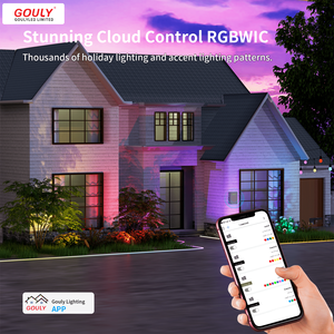 스마트 와이파이 제어 IP65 24V 야외 LED 정원등 RGBW 조경 조명 6W 황동 RGBW LED 스포트라이트 야외용 UCS2904 - Product Image 5