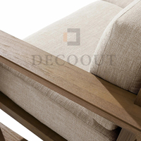 Decoout Personnalisé Minimalisme Style Patio Près De La Piscine Meubles En Bois Deux Places Canapé Utilisation Extérieure Solide Teck Causeuse