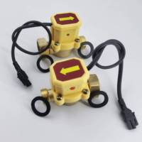 Sensor de Flujo de Agua de Latón Ajustable para Alta Temperatura, Interruptor de 1/2" con Rosca, Bomba de Circulación de Agua con Arranque y Parada Automática