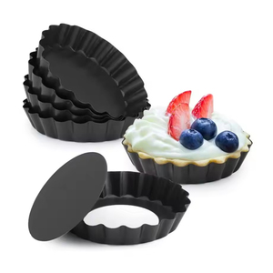<span class=keywords><strong>Moule</strong></span> à <span class=keywords><strong>tarte</strong></span> cannelé antiadhésif en acier au carbone avec fond amovible, mini <span class=keywords><strong>moule</strong></span> à quiche rond cannelé pour la pâtisserie maison - Product Image 3
