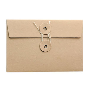 Vintage Simple original ecología papel especial calidad premium Ins negro cartera sobre con cierre de cuerda esencial - Product Image 5