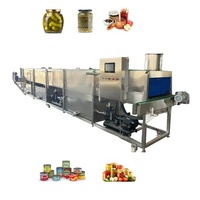 Sauce tomate Noix Cornichons Olive Tunnel Pasteurisateur Purée De Fruits Confiture De Fruits En Conserve Stérilisateur Noix De Coco Eau Pasteurisation Machine
