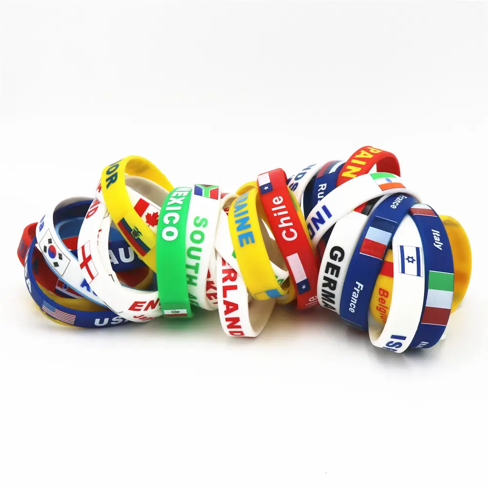 Bracciale in Silicone braccialetto da polso con Logo personalizzato a buon mercato braccialetto in Silicone