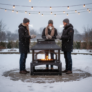 Corten Steel Smokeless Eco-Friendly Garden <strong>Fireplace</strong> Wood Burning <strong>Outdoor</strong> Fire Pit with Poker for Patio and Camping - Product Image 2