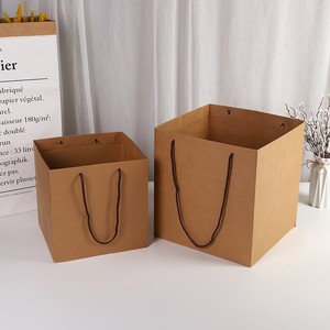 Custom Luxury Handmade Classic Kraft Paper Clothing Shoes Gift <b>Bag</b> Digital Printing Rope Handle Ribbon Recycled - Product Image 5