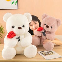 Ours en peluche rose 25 cm, jouets en peluche, cadeaux doux pour femmes, cadeaux pour la Saint-Valentin, cadeaux pour filles