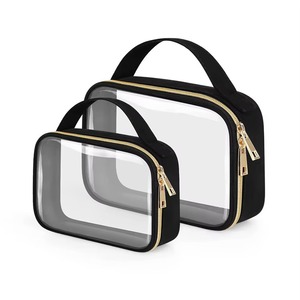 Borsa per Cosmetici <span class=keywords><strong>Trasparente</strong></span> Impermeabile da Viaggio con Logo Personalizzato Alta Qualità con Cerniera in PVC e Manici - Product Image 1