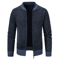 Suéter de Punto Personalizado con Logotipo para Hombre, Chaqueta de Punto con Cierre y Cuello Alto, Suéter de Invierno 2026