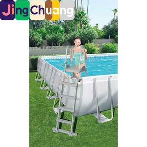 Jingchuang56623 - Piscina <span class=keywords><strong>Rectangular</strong></span> de 9 m con Soporte, Piscina Familiar Grande con Trípode, Piscina Exterior - Product Image 3