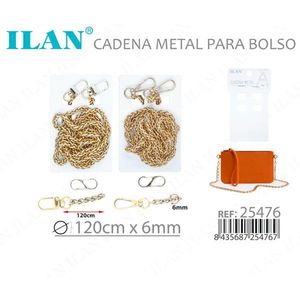 Catena in metallo ILAN per borsa 120cm x 6mm colore oro - Product Image 3