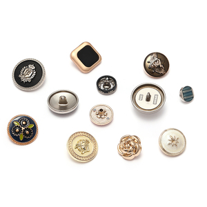 Decorative Shank <b>Buttons</b> Metal Round Jacket Clothing <b>Buttons</b> Two Tone Plated Zinc Alloy for Garment Customization - Product Image 4