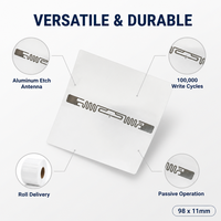 Etiqueta RFID UHF de Largo Alcance Confiable, 860-960MHz, Fácil de Aplicar, Etiqueta Adhesiva RFID Pasiva para Gestión de Activos