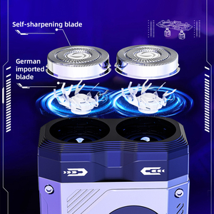 เครื่องโกนหนวดแบบพกพาขนาดเล็ก ชาร์จผ่าน USB สำหรับผู้ชาย ใบมีดหลายใบ ใช้ได้กับหนวดเครา ใบหน้า และร่างกาย กันน้ำระดับ IPX7 เหมาะสำหรับการเดินทางและใช้ในโรงแรม ใบมีดคู่ - Product Image 5