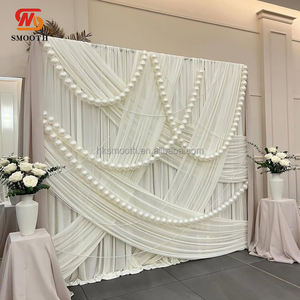 Telas Decorativas con Diseño de Ondas Suaves en Forma de S para Fondo de Boda, Cortinas Elásticas de Gasa y Terciopelo - Product Image 5