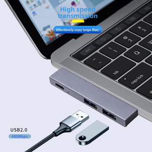 <span class=keywords><strong>Adaptador</strong></span> <span class=keywords><strong>USB</strong></span> Hub 3 en 2 Tipo-C, Carga <span class=keywords><strong>USB</strong></span>-C PD, <span class=keywords><strong>USB</strong></span> 3.0, Estación de Acoplamiento Thunderbolt 3 para <span class=keywords><strong>Macbook</strong></span> Pro - Product Image 6