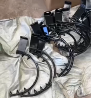 Ceinture de sécurité en polyester 350mm-600mm avec griffes d'escalade pour poteaux et arbres, à dents de scie en acier, réglable, en bois