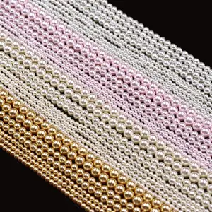 现货出售5A优质水晶珍珠8毫米全孔高品质珍珠饰品